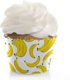 Big Dot of Happiness Let's Go Bananas - Tropical Party Decorations - Cupcake Wrappers - Set of 12