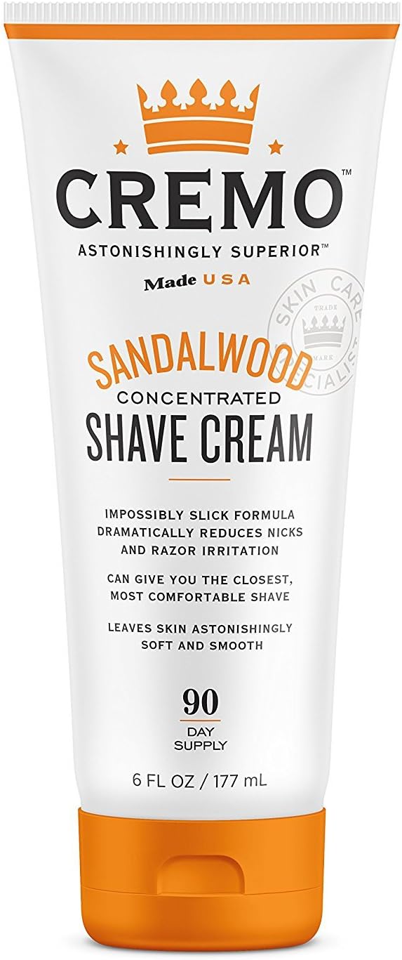 Cremo Shaving Cream, Sandalwood, 6 Ounce (Pack of 12)