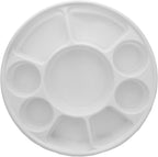9 Compartment White Disposable Party Thali Plates (50 Pack)