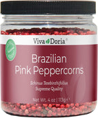 Viva Doria Brazilian Pink Peppercorns, Steam Sterilized Whole Pink Pepper, 4 Oz