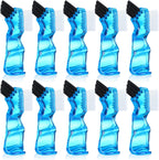 Tioncy 10 Pcs Small Portable Denture Brushes Double Sided Mini Denture Cleaning Toothbrush for False Teeth with Multi-Layered Bristles and Blue Handle for False Teeth Hygiene Cleaning Care