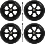 DOITOOL Heavy Duty Wheelchair Front Wheel Replacements 8 Inch Universal Caster Wheels for Mobility Walkers Aids Rollators Smooth Non-Slip Knee Scooter Parts 4 Pack
