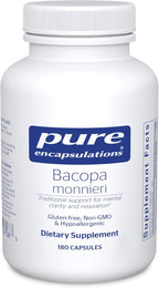 Pure Encapsulations Bacopa Monnieri | Supplement for Brain, Memory, Concentration, and Stress Support* | 180 Capsules