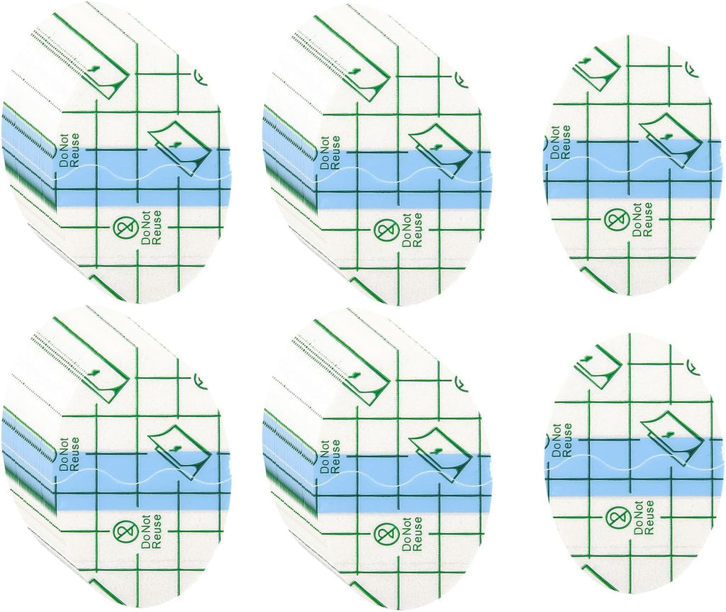 200pcs Transparent Stretch Adhesive Bandage Waterproof Bandage, Ellipse Transparent Film Dressing Tapes for Swimming Shower (1.7 * 2.6 Inch)