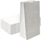Concession Essentials 4lb White Paper Bags - Pack of 150ct. White Paper Lunch Bags. Great for Holiday Cookie Bags and Arts and Crafts., (CEwhite4lbPaperBag-150CT)