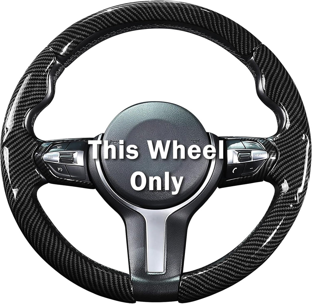 Steering Wheel Cover for BMW X3(2014-2017) X5(2014-2018) 3 Series(2012-2019) 5 Series(2014-2016) 328i 320i 330i 325i 528i 535i 530i 540i M3 2 4 6 Series X4 X6 M2 M4 M5 M6 Accessories (Glossy Black)