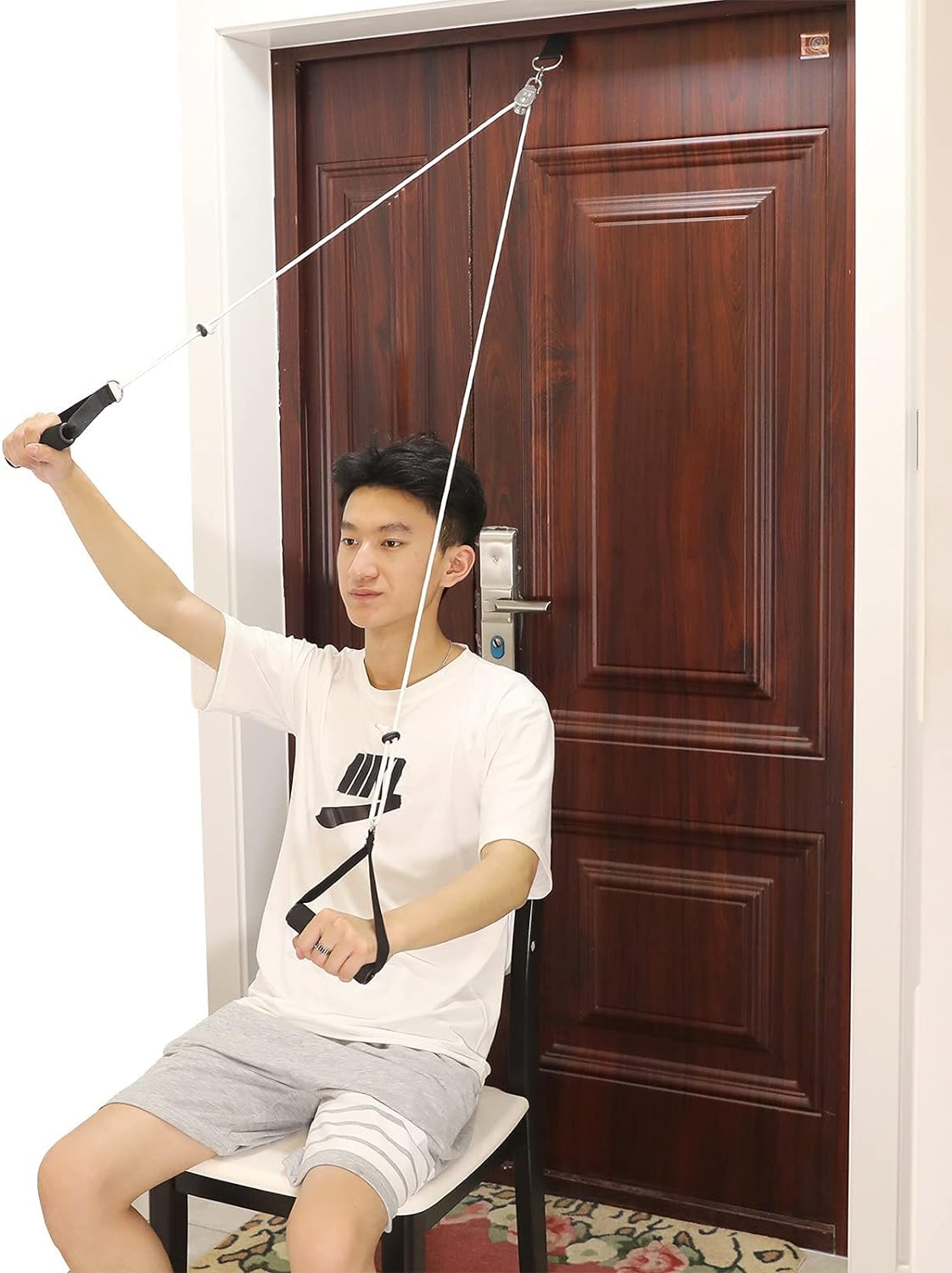 Shoulder Pulley, Over The Door Pulley System for Shoulder Rehab, Shoulder Exercise Pulley for Physical Therapy, Assisting Rotator Cuff Recovery, Increase Flexibility Stretching, Range of Motion