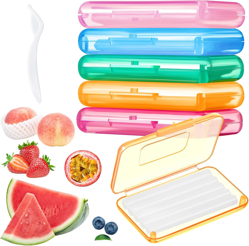 Geiserailie 5 Pack Braces Wax for Teeth New Flavored Dental Orthodontic Wax with Applicator Scraper for Braces Wearer, Oral Appliances, Aligners Patients,5 Fruit Flavors