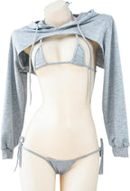 Sexy underwear long sleeve hoodie hot uniform seductive sexy private room passion pajamas set