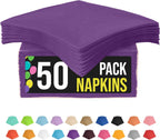 Party Solids Purple Napkins Disposable Everyday 50 Pcs 2 Ply Purple Cocktail Napkins Paper Everyday For Parties & Party Supplies