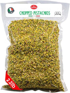 GUSTO ETNA Pistachios Chopped, 35.3 oz (1kg), Sicilian Raw Pistachio Crumbles, Cryo Sealed, Ice Cream Topping, Nuts, Product of Italy, Bronte, Sicily, Italy