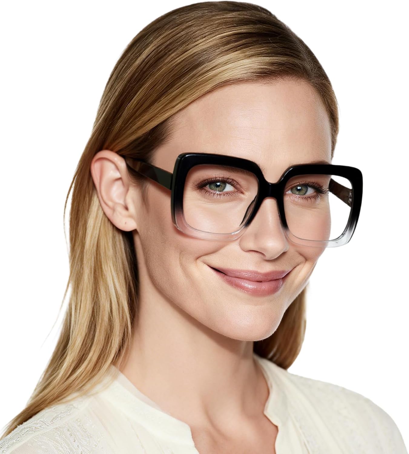 OCCI CHIARI Large Oversized Reading Glasses Women Square Vintage readers