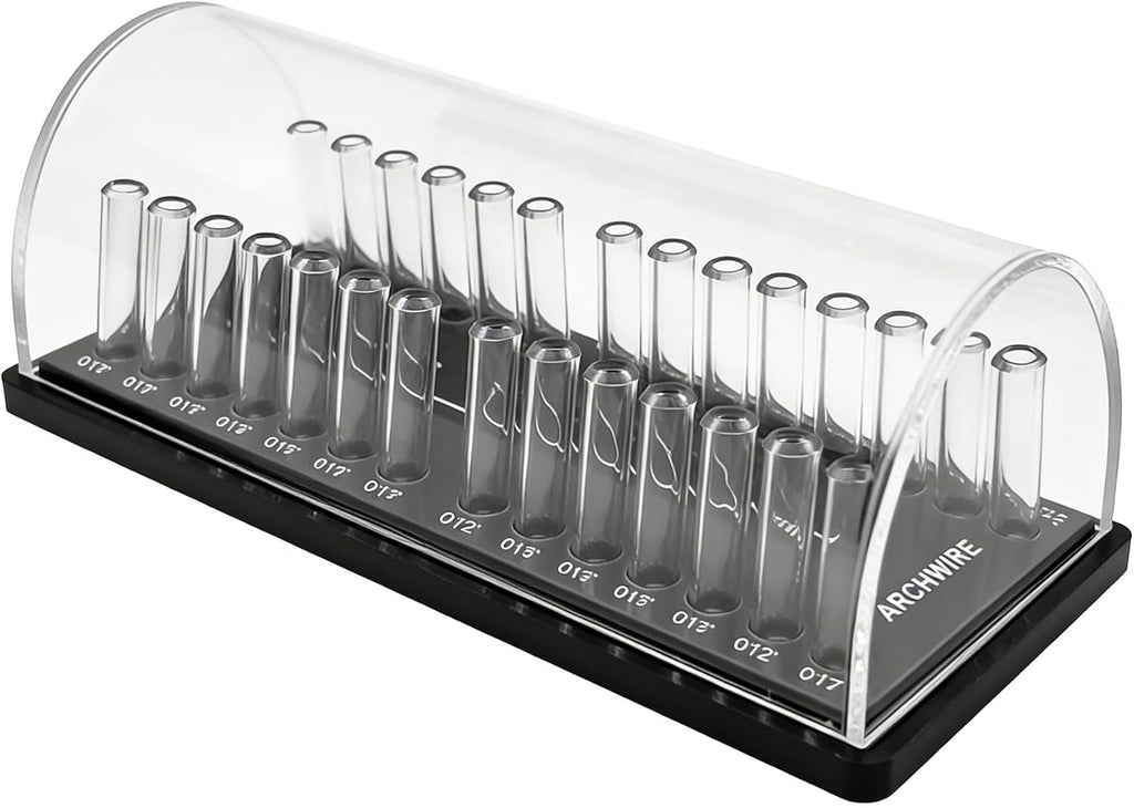 Dental Acrylic Archwire Organizer, YOUYA DENTAL Multi-functional Orthodontic Arch Wire Box Dental Resin Shelf Placement with Lid for Dental Clinic Arrange and Store Orthodontic Arch Wires Use (Round)
