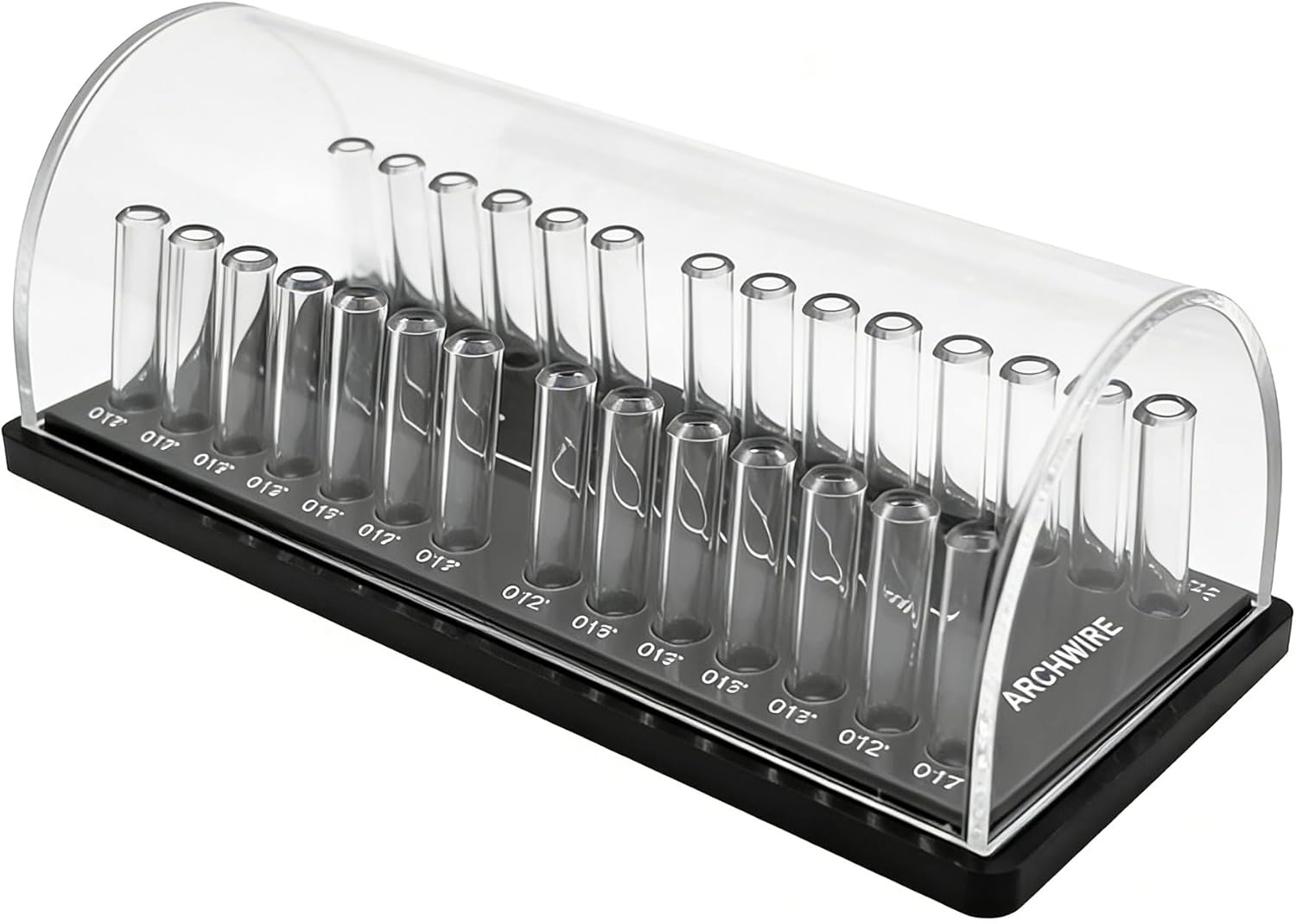 Dental Acrylic Archwire Organizer, YOUYA DENTAL Multi-functional Orthodontic Arch Wire Box Dental Resin Shelf Placement with Lid for Dental Clinic Arrange and Store Orthodontic Arch Wires Use (Round)
