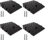 QTLCOHD 4 Pack Curb Ramps 2" Rise Height Heavy Duty Driveway Curb Ramp Portable Threshold Ramps Track Ramps Small Step Ramps for Cars, Wheelchairs, Bikes,Motorcycles