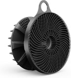 2 in 1 Silicone Brush, BEAUTAIL Body Shower Scrubber and Scalp Hair Massager Shampoo Brush, Deeply Cleanse Skin, Dandruff Removal and Hair Growth, Gentle for Women Men Sensitive Skin, 1 Pack (Black)