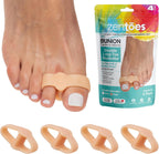 ZenToes Toe Spacers Bunion Corrector for Women and Men, Big Toe Straightener, Double Loop Gel Splint Separator for Correct Alignment of Overlapping Toes (Beige)