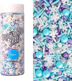 Sweets Indeed Christmas Spinkles, Snowflake Edible Sprinkle Mix, Perfect for Cake Decorations, Baking, Ice Cream, Cookies, Cupcake Topper