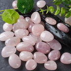 100g Bag Boho Pink Natural Tumbled Stones & Crystals - Assorted Polished Gemstones for Home Decor & Jewelry Making
