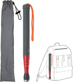 Telescoping Cane, 55" Blind Cane Telescopic Walking Stick, Reflective Retractable Mobility Aids Telescope Assist Tool for Elderly Night Warning, Roller Head Screw-in, Storage Bag, Titanium Alloy