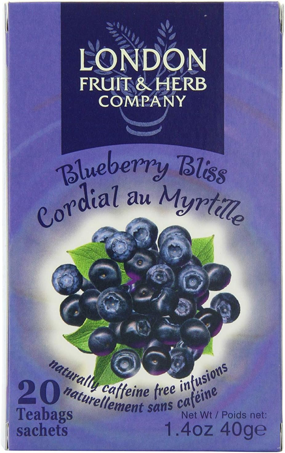 London Fruit & Herb Company Tea, Blueberry Bliss, 20 Count