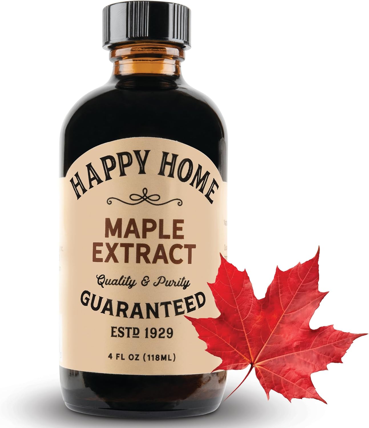 Happy Home Premium Natural Maple Flavor - Certified Kosher, 4 oz.