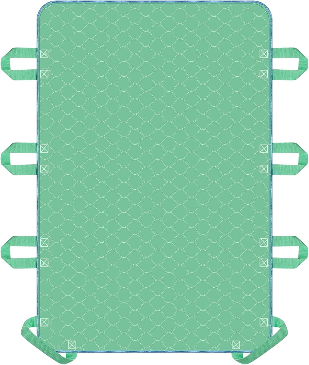 Positioning Bed Pad with 8 Reinforced Handles-34 x 52"-Reusable and Washable Transfer Sheet, Aid Assistant for Turning and Repositioning for Elderly, Incontinence Patients, Bedridden and Caregivers