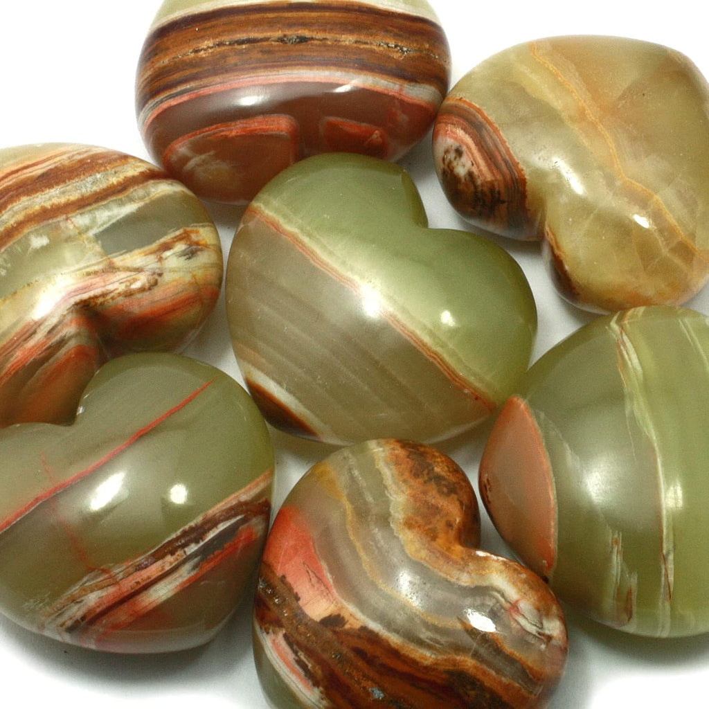 Green Onyx Crystal Heart ~45mm