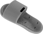 Shower Foot Scrubber with Non-slip Suction Cups, Silicone Bristle Shower Foot Cleaning Brush Slipper for Spa Massager Exfoliating Dead Skin Remover (1 PCS) (Gray)