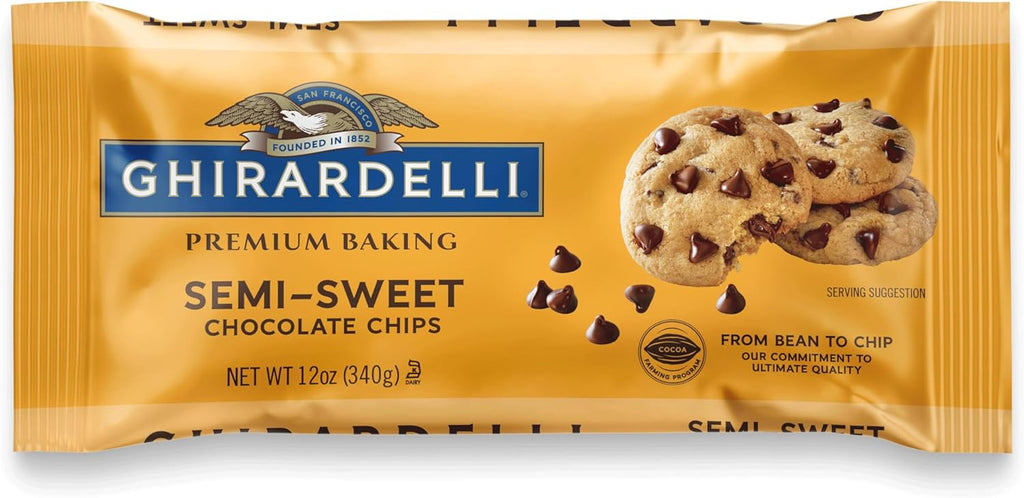 Ghirardelli, Baking Chips Semi Sweet, 12 Ounce