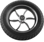 10in Wheelchair Wheel Replacement Tires Wheels Solid Wheel Tyre Rubber Inflatable Caster Anti‑skid for Electric Front Wheelchair 6001 Bearing with 12mm Hole