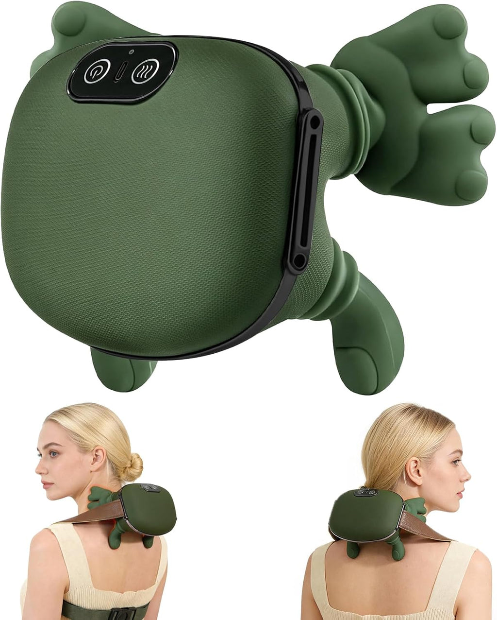 Neck and Shoulder Massager with Heat for Pain Relief, Cordless Neck and Back Massager for Muscle tension Relief, Shiatsu 4D Kneading Heated Shoulder Massager Simulates a Real Palm Massage Deep Tissue