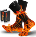 Heated Socks Electric Heated Socks for Men Women, 5000mAh*2 Rechargeable Electric Warm Socks Heat Up to 9 Hours, Winter Washable Thermal Socks Foot Warmer for Outdoor Camping