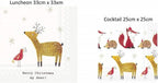 Christmas Luxury Paper Serviettes - 3-Ply Merry Christmas My Deer Paper Napkins Pack of 20 (Both Cocktail & Luncheon)