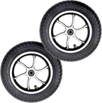 10×2 Small Pneumatic Tire Wheels Assembly (2), 10inch Non-Slip Front Casters Replacement for Electric Wheelchair, Aluminum Hub, 12mm (1/2") Bearing
