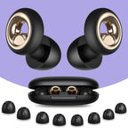 Ear Plugs for Sleeping, 55dB Silicone Ear Plugs for Noise Reduction, Reusable Sleeping Noise Cancelling Earplugs for Snoring, Concert & Shooting Ear Protection with 8 Eartips(Charcoal)