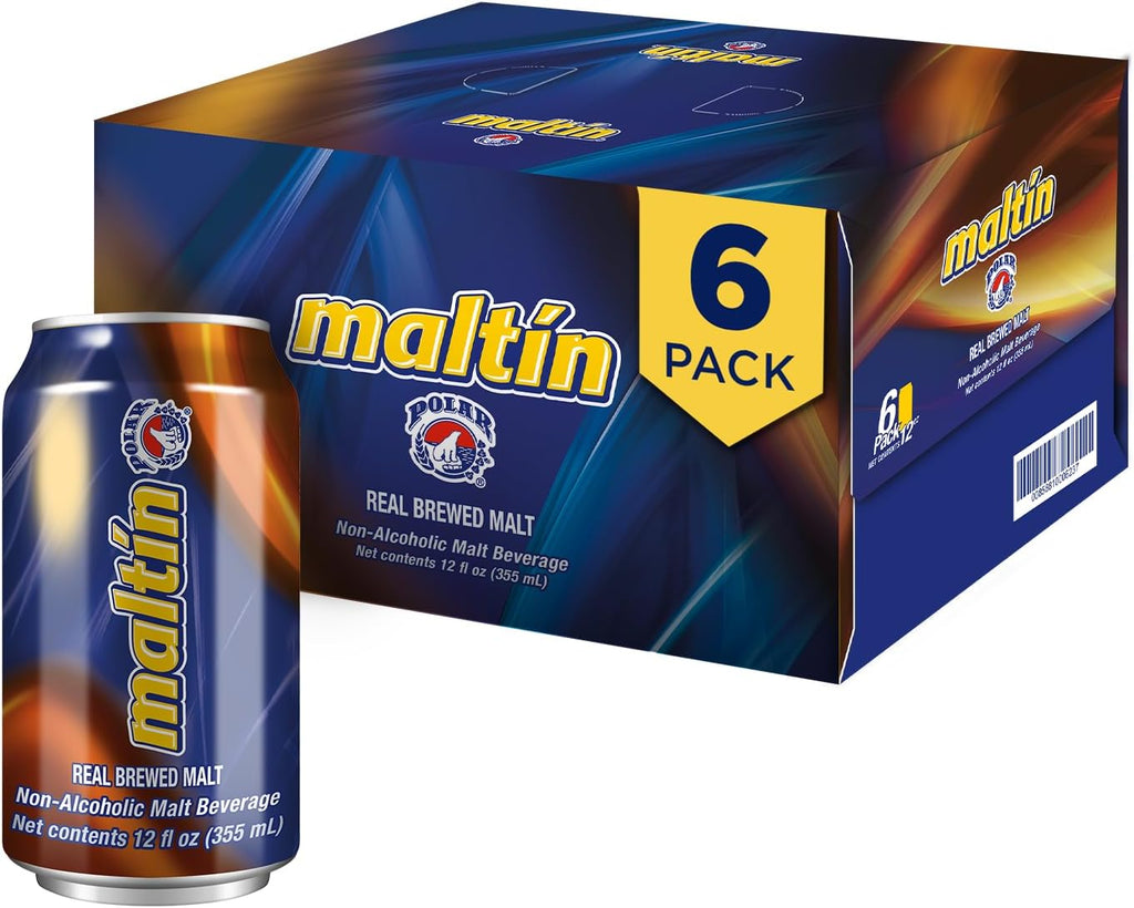 Maltin Polar Non-Alcoholic Malt Beverage – Natural Cane Sugar Drink (6-Pack)
