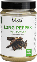 bixa BOTANICAL Long Pepper Powder| Pippali (Piper Longum) | Ayurvedic Supplement & Meat Seasoning | Strong Aroma, Steam Treated, Vegan, Non GMO & 100% Pure |200 GMS /7 Oz