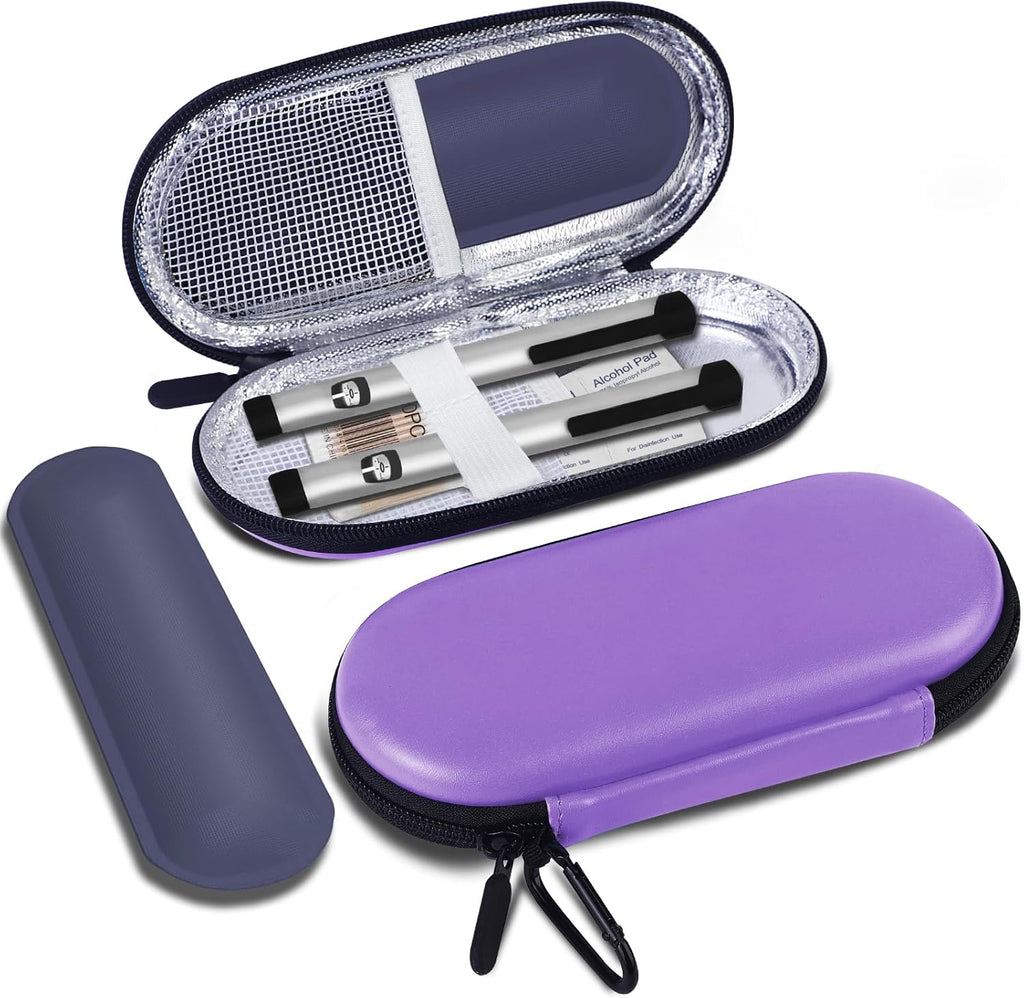 MOSLA Insulin Cooler Travel Case for Diabetic Organize Medication Insulated Cooling Bag with 2 Ice Packs for Insulin Pens and Other Diabetic Supplies