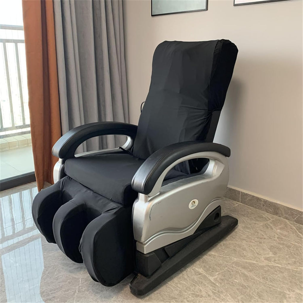 Massage Chair Cover Full Body Chair Dust Cover Recliner Protector Slipcovers for Vintage Shiatsu Massage Chair Washable Sweat-Resistant Stretch Fabric Sofa Covers,Black