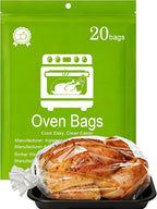 Oven Bags for Roasting, Seafood Boil Bags, Roasting Chicken Bags, Meat & Fish Multi Purpose Cooking Bags 9.8" x 15", 20 Count