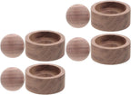 Housoutil Wood Car Diffuser 4pcs Set – Walnut Grain Essential Oil Aromatherapy Diffuser for Home, Office, and Travel – Natural Solid Wood Fragrance Dispenser Round Ball Design
