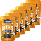Lundberg Wild Rice, Regenerative Organic Certified, 6-Pack – 100% Natural California Cultivated Wild Black Rice, 8 Oz Ea