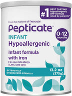 Pepticate Hypoallergenic Infant Formula for Relief of Cow Milk Allergy Symptoms, Nutritionally Complete Baby Milk with DHA, ARA & Prebiotics, Baby Formula Suitable from 0-12 months, 13.2oz