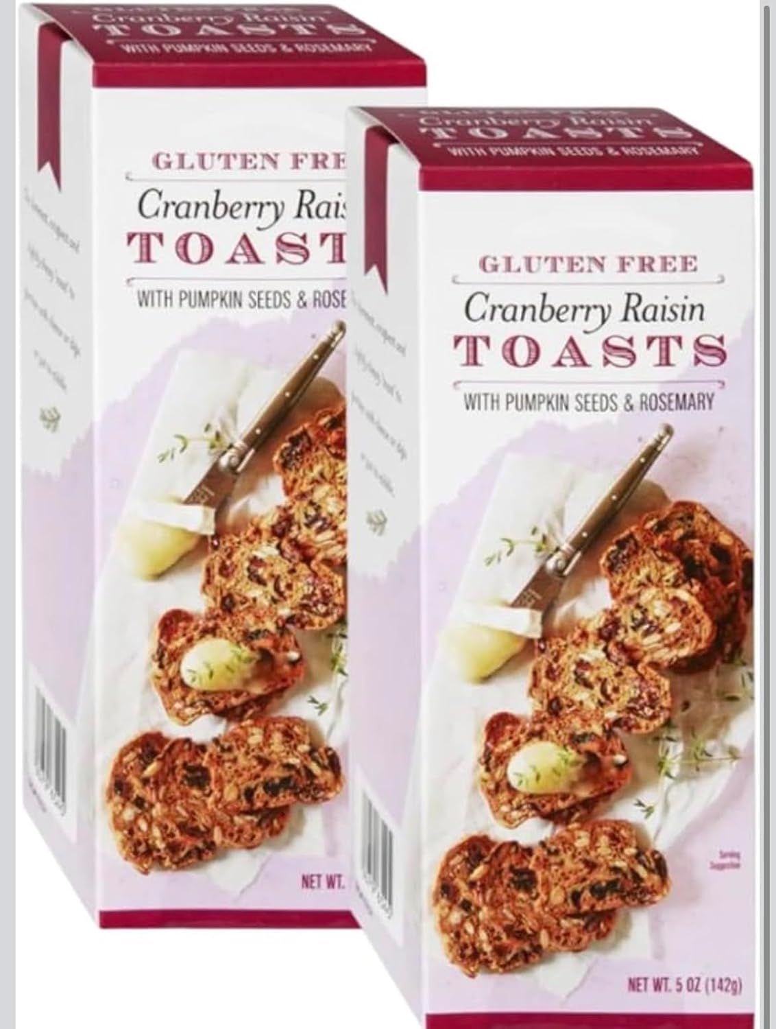 TJs Gluten Free Cranberry Raisin Toasts 5 oz - 2 PACK