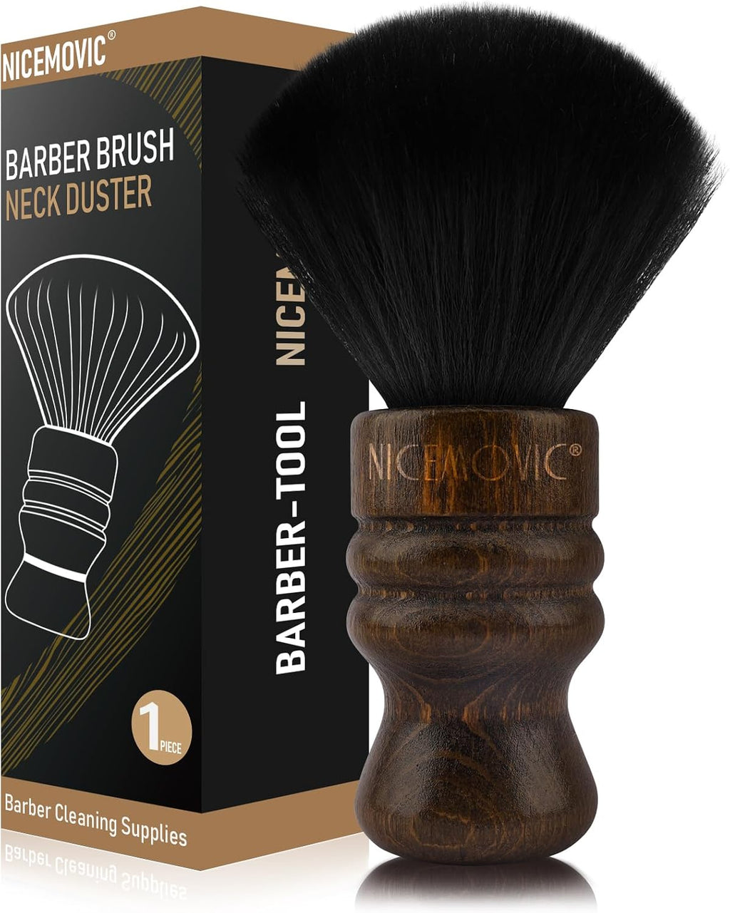 NICEMOVIC Large Barber Neck Duster Brush, Professional Barber Accessories Cleaning Supplies, Stocking Stuffers for Men Fathers Day Dad Gifts, Duster Nylon Brushes Hair Cutting Styling Brush Tool
