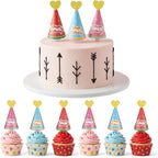 9 PCS Mini Cupcake Toppers Party Hats Happy Birthday Cake Topper, DIY Paper Hat Cupcake Decorations for Cupcakes Cake Dessert Birthday Celebrations Party Supplies