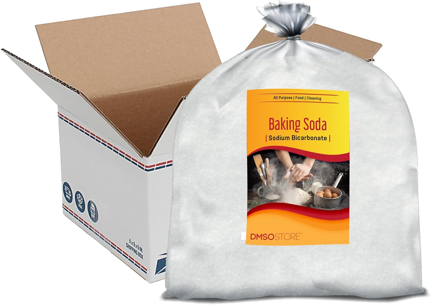 Baking Soda 30 lbs. Pure Sodium Bicarbonate Versatile Kitchen Essential for Baking, Cleaning, and More! Perfect for Cooking, Deodorizing, and DIY Cleaning Solutions.