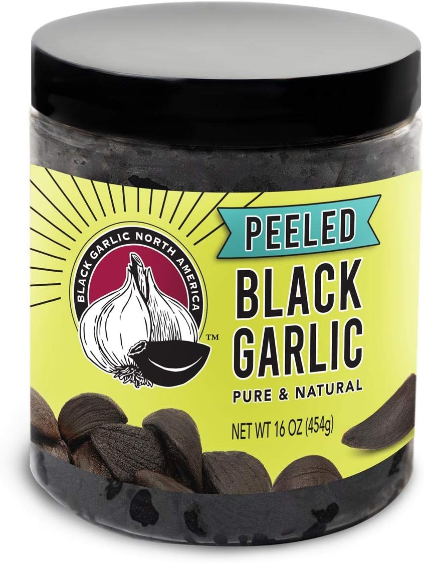 Peeled Black Garlic (1 lbs) Kosher Certified by Black Garlic North America