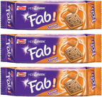 Parle Hide and Seek, Fab! Flavored Chocolate Chip Covered Cookies, Product of India, 3 Packs (Orange)
